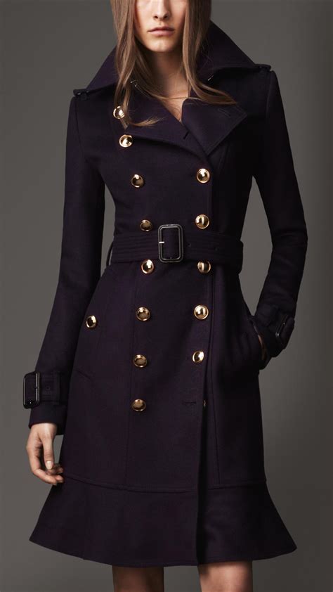 burberry faux fur coat blue|burberry trench coat women long.